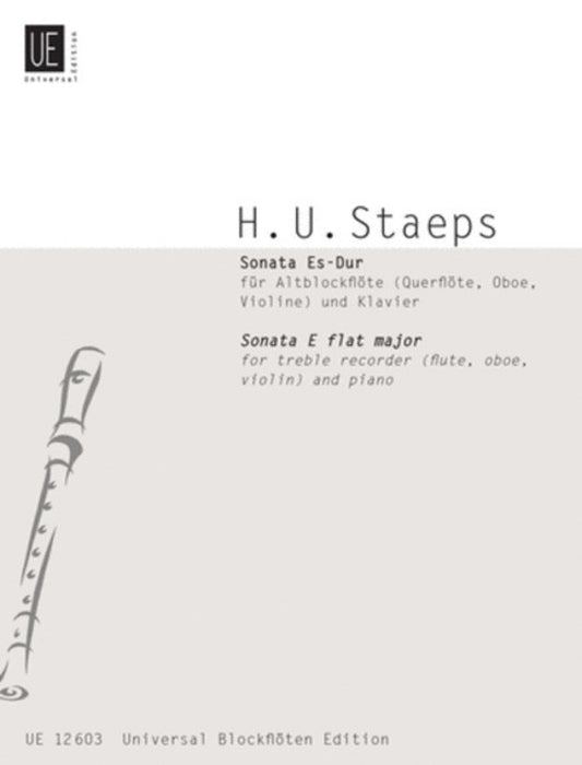 Staeps - Sonata E Flat Major For Treble Recorder/Piano