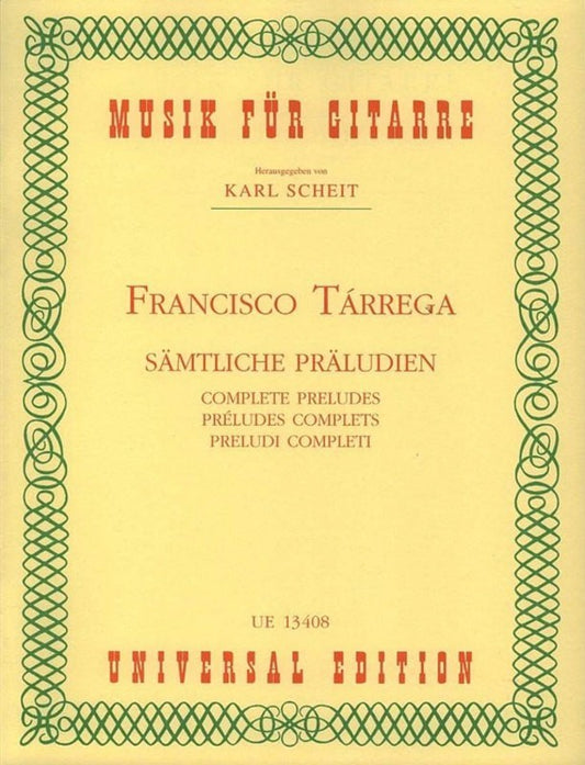 Tarrega - Complete Preludes For Guitar
