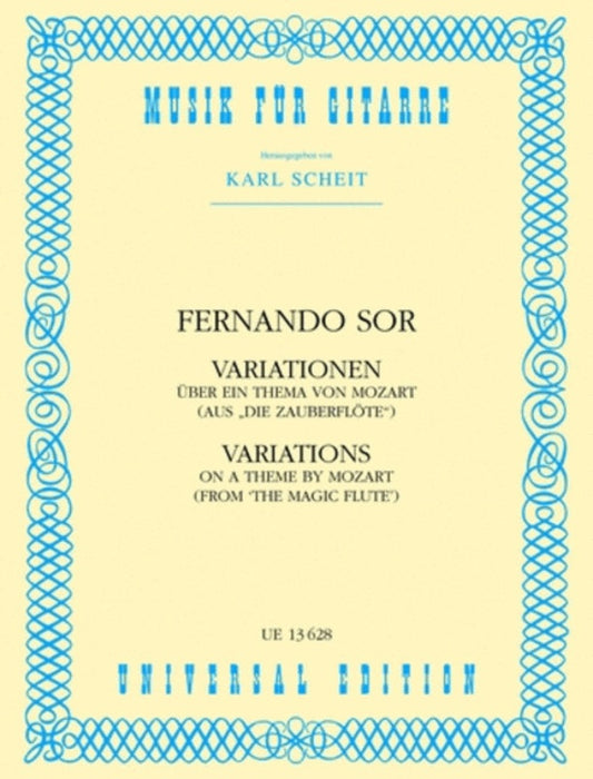 Sor - Variations On A Theme Of Mozart Op 9 For Guitar
