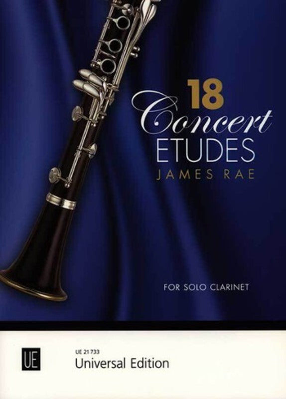 James Rae - 18 Concert Etudes For Solo Clarinet Book