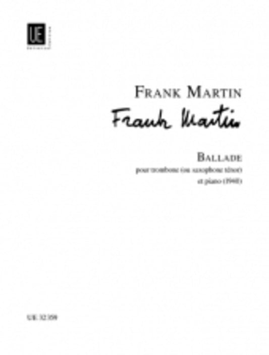 Martin - Ballade Trombone (Or Tenor Sax) Piano