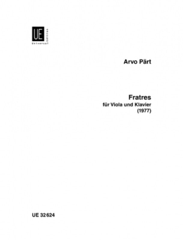 Part - Fratres For Viola/Piano Arr Tomter
