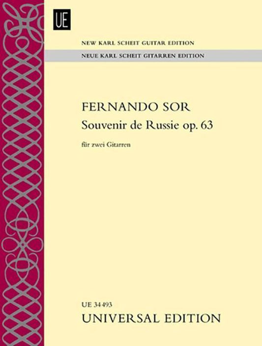 Souvenir De Russie Op 63 For 2 Guitars