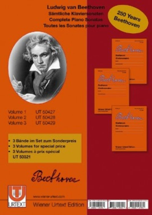Beethoven - Complete Piano Sonatas 3 Volumes Urtext