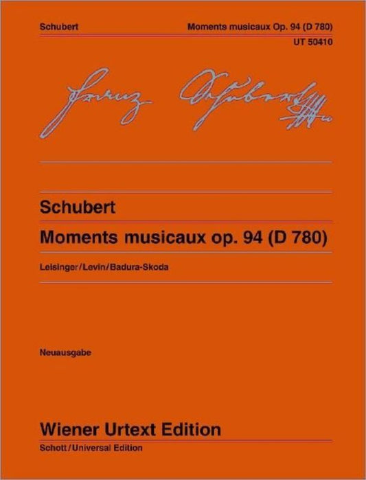 Schubert - Moments Musicaux Op 94 D 780 Urtext