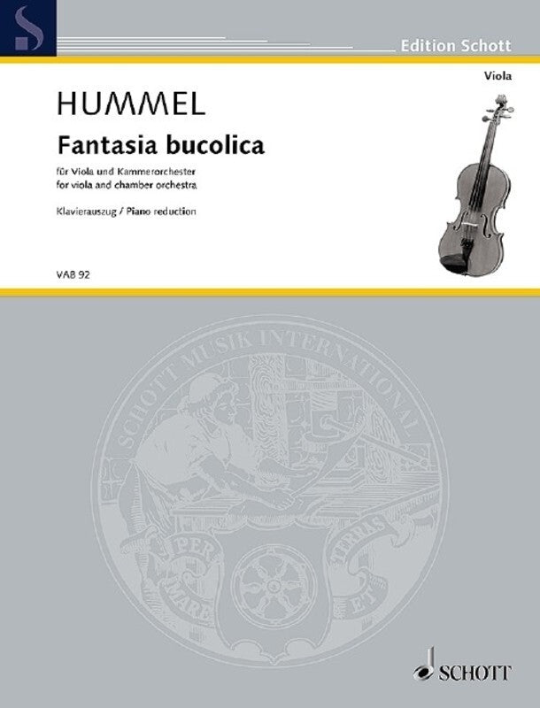 Hummel - Fantasia Bucolica Op 13F Viola/Piano