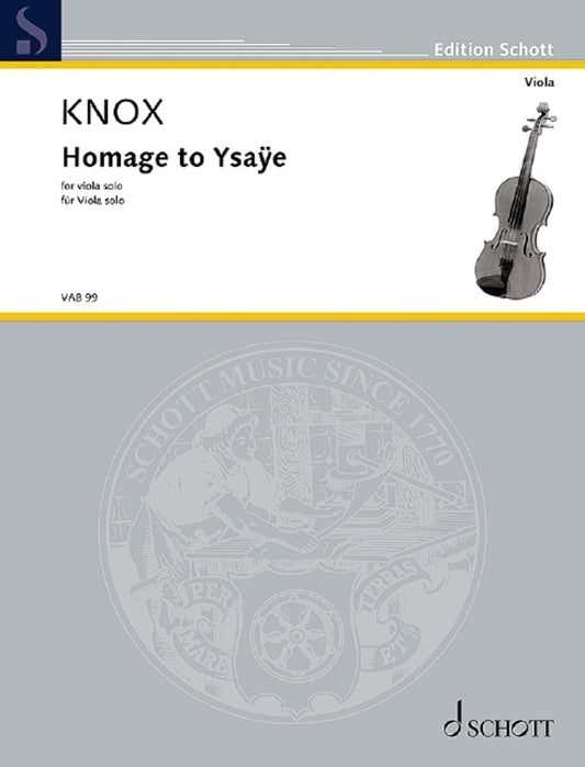 Knox - Homage To Ysaye For Viola Solo