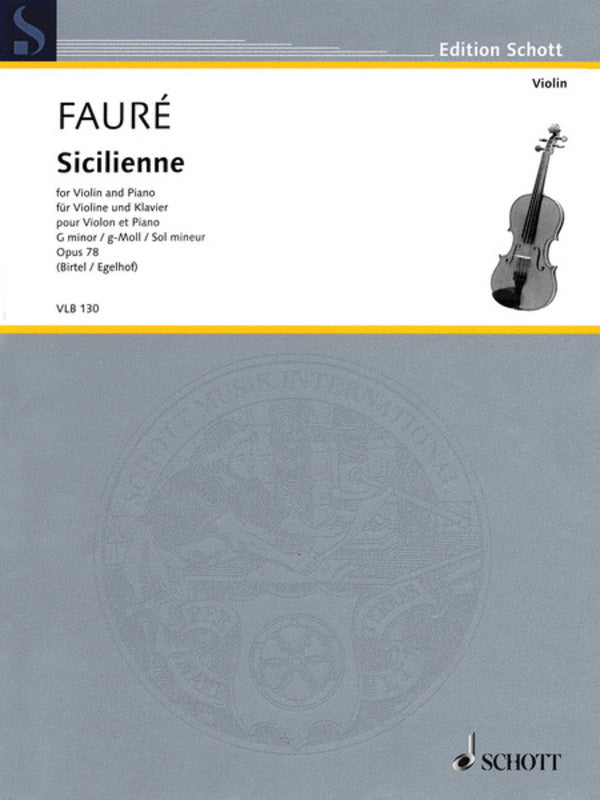 Faure - Sicilienne Op 78 For Violin/Piano