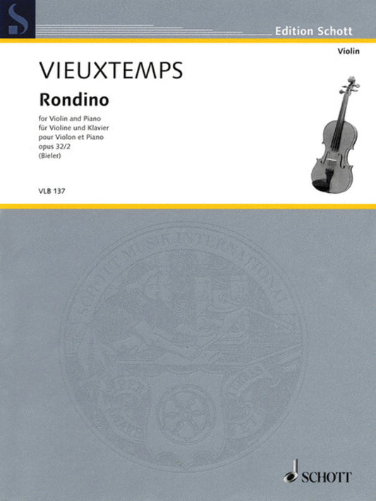 Vieuxtemps - Rondino Op 32 No 2 Violin/Piano