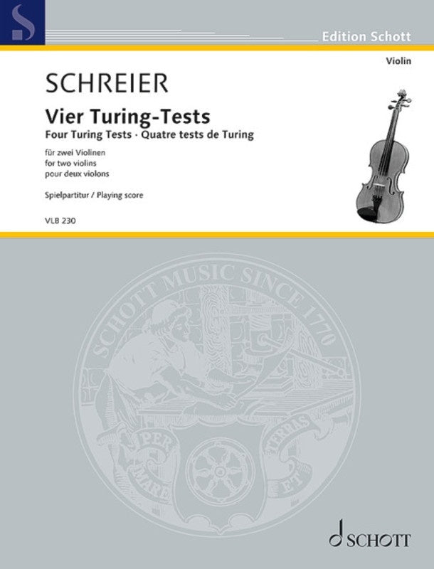 Schreier - Four Turing Tests For 2 Violins