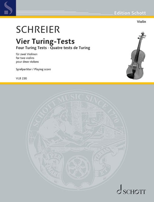 Schreier - Four Turing Tests For 2 Violins