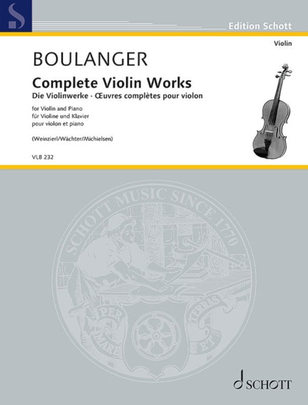 Boulanger - Complete Violin Works For Violin/Piano