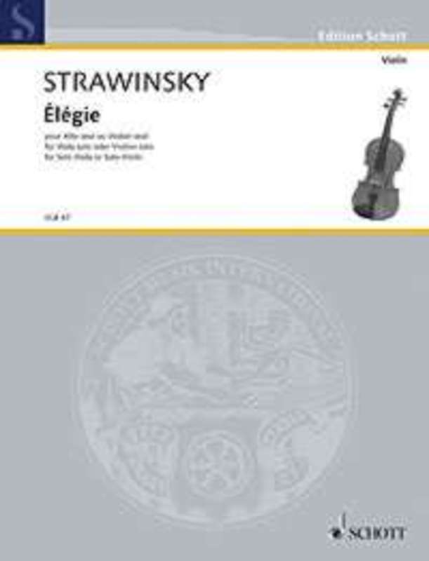 Stravinsky - Elegy Solo Violin (Or Viola)