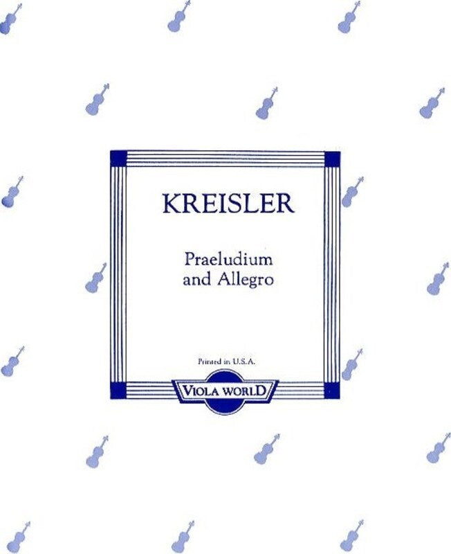 Kreisler - Praeludium And Allegro Viola/Piano