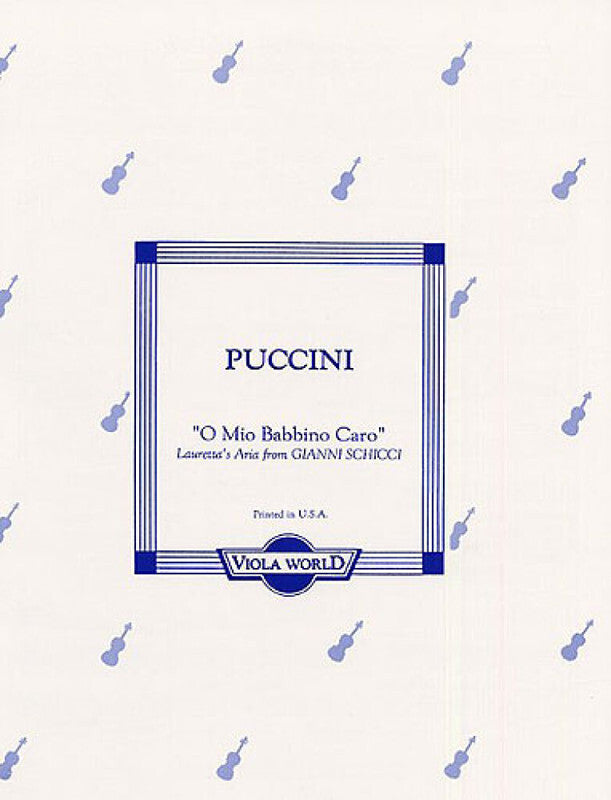 Puccini - O Mio Babbino Caro Viola/Piano