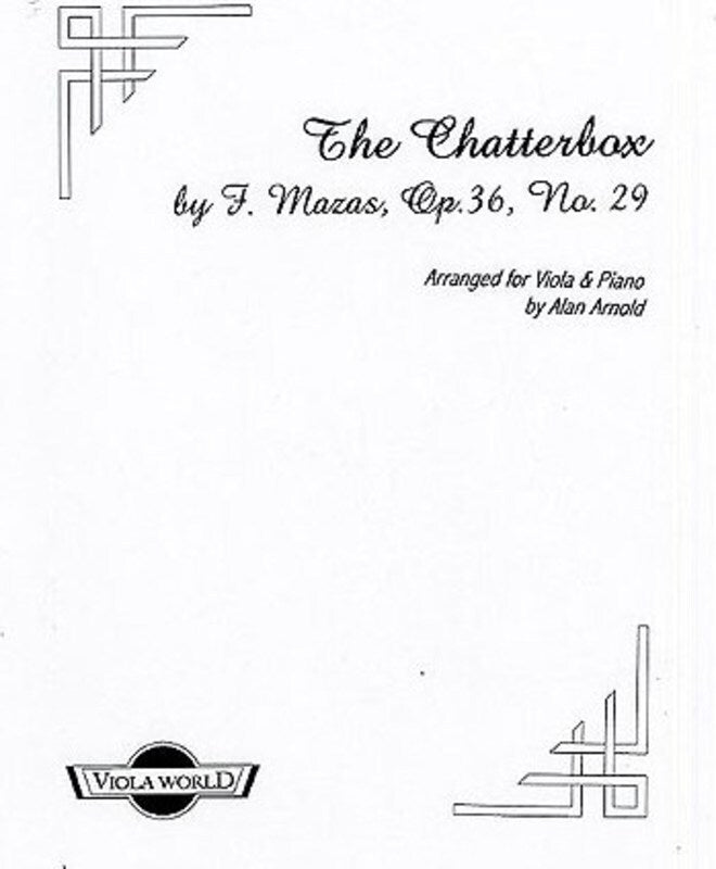 Mazas - Chatterbox Op 36 Viola/Piano