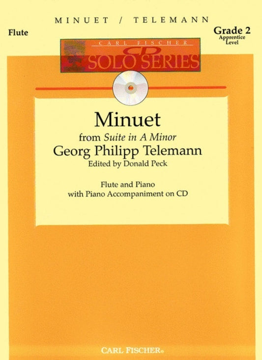 Minuet From Suite In A Min Flt Pno Bk/Cd