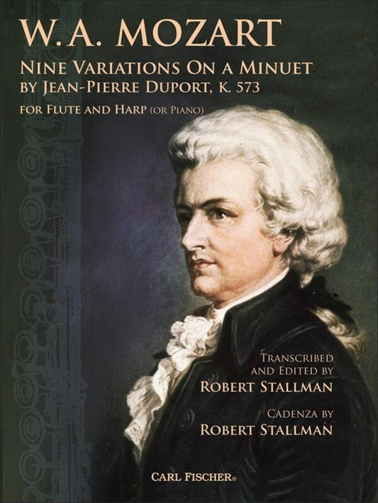 Mozart - 9 Variations Minuet Duport K 573 Flute/Harp