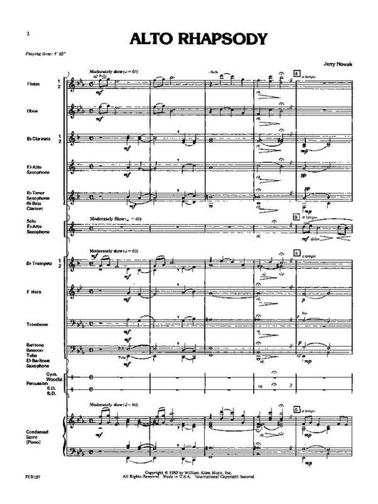 Alto Rhapsody