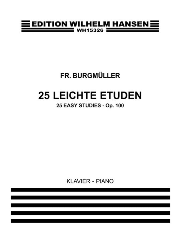 Burgmuller - 25 Easy Studies Op 100 For Piano