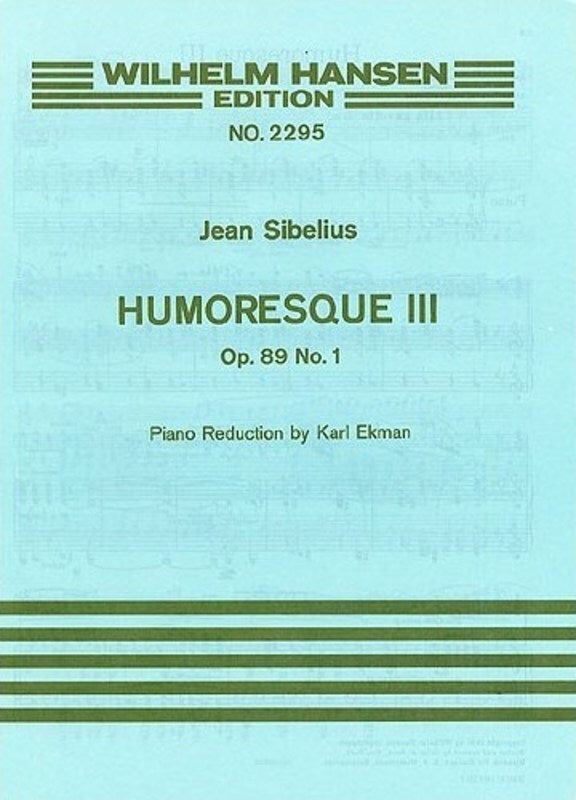 Sibelius - Humoresque 3 Op 89 No 1 Violin/Piano