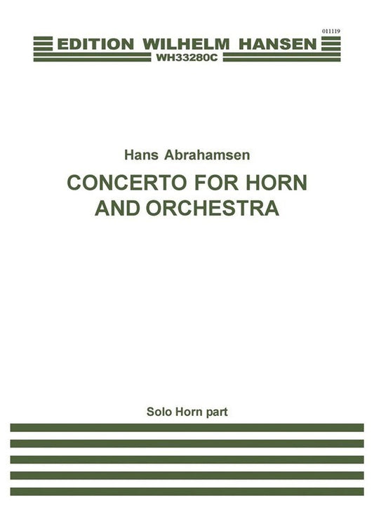 Abrahamsen - Concerto For Horn/Orchestra Horn Part