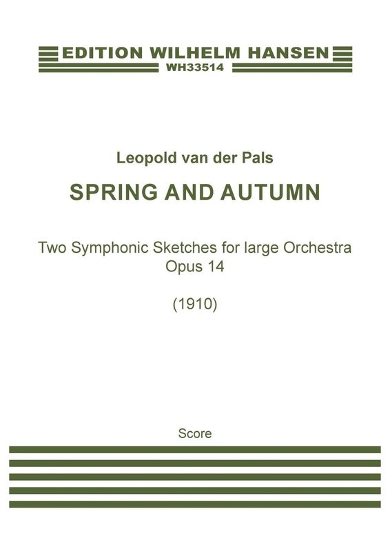 Spring And Autumn 2 Symphonic Sketches Op 14 Score