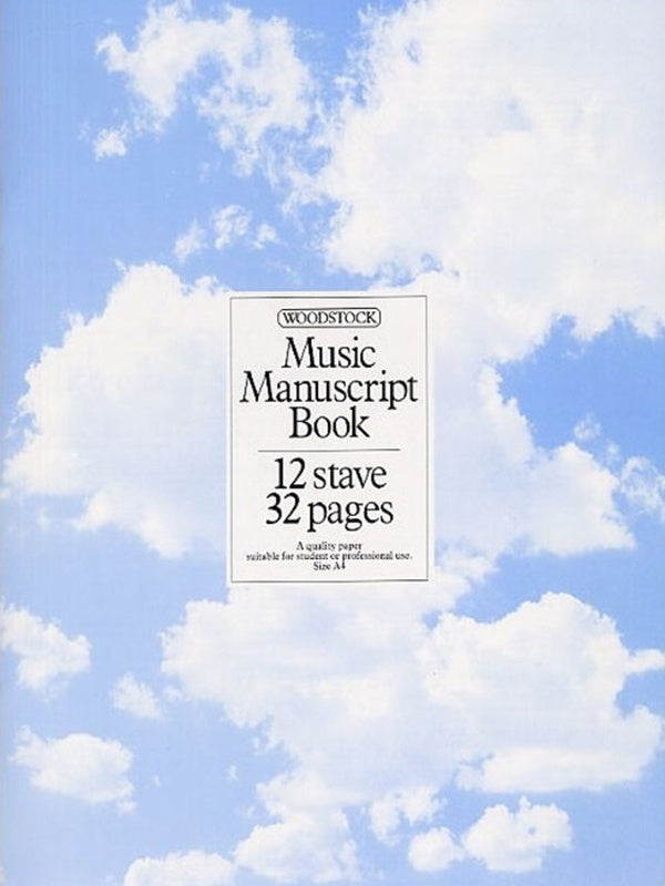 Music Manuscript Book, 12 Stave 32 Pages - Music2u