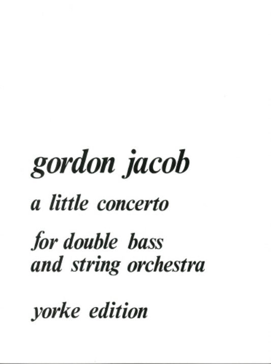 Jacob - Little Concerto For Double Bass/Piano