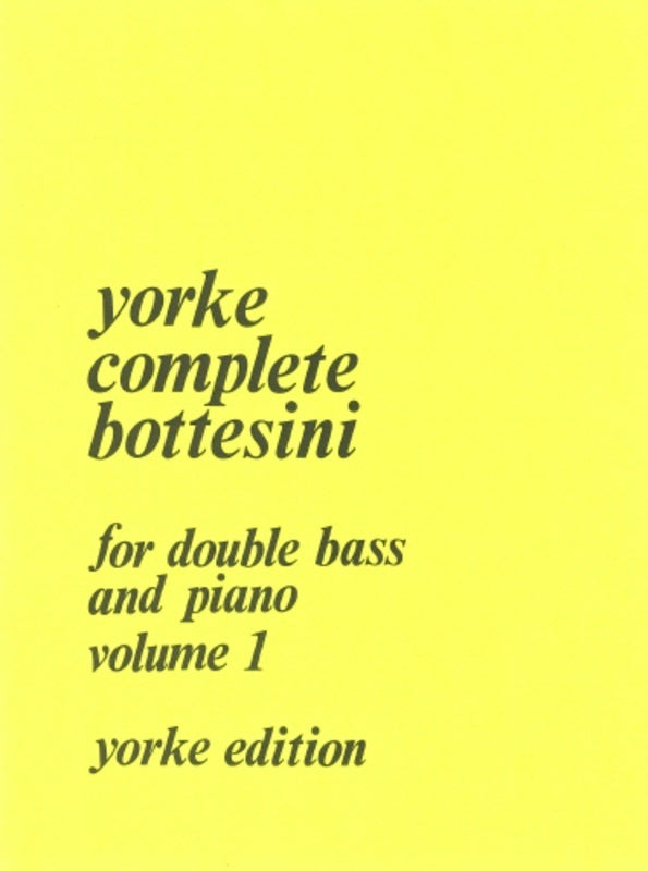 Complete Bottesini Vol 1 For Double Bass/Piano
