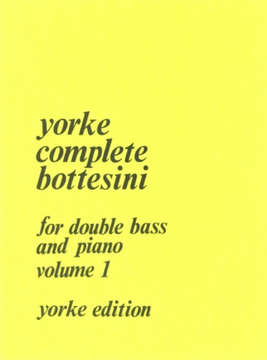 Complete Bottesini Vol 1 For Double Bass/Piano