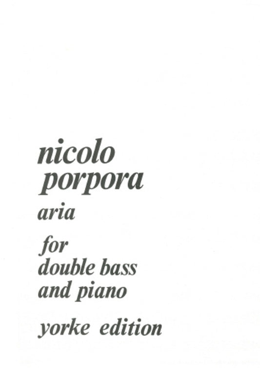 Porpora - Aria For Double Bass/Piano