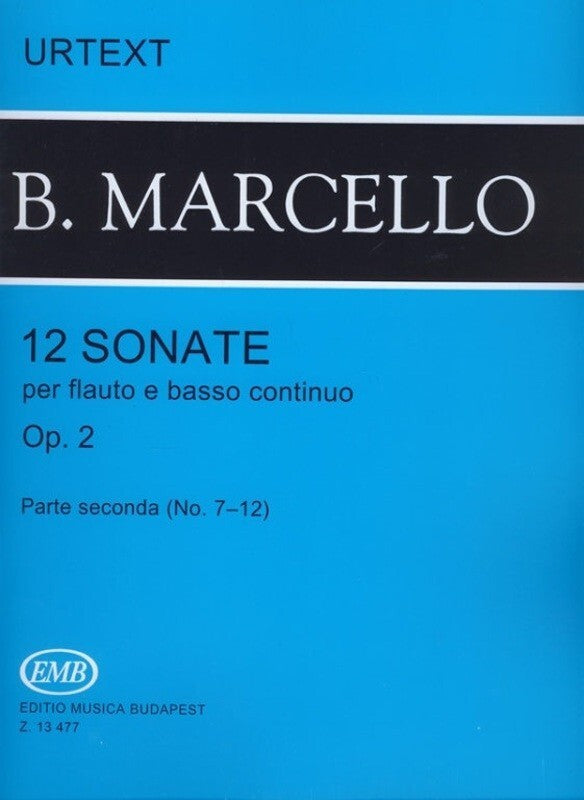 Marcello - 12 Sonatas Op 2 Vol 2 Nos 7-12 Flute/Piano