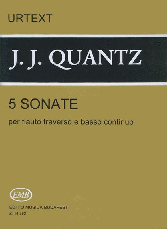 Quantz - 5 Sonatas For Flute/Piano