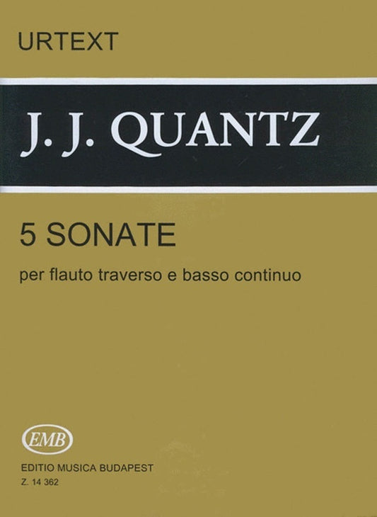 Quantz - 5 Sonatas For Flute/Piano