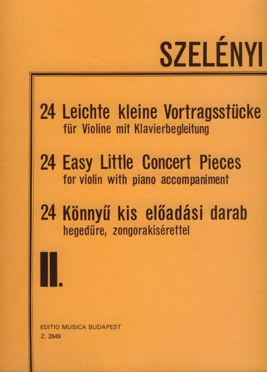 Szelenyi - 24 Easy Little Concert Pieces Bk 1 Violin/Piano