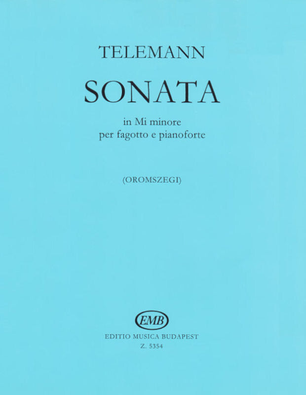 Telemann - Sonata E Minor For Bassoon/Piano