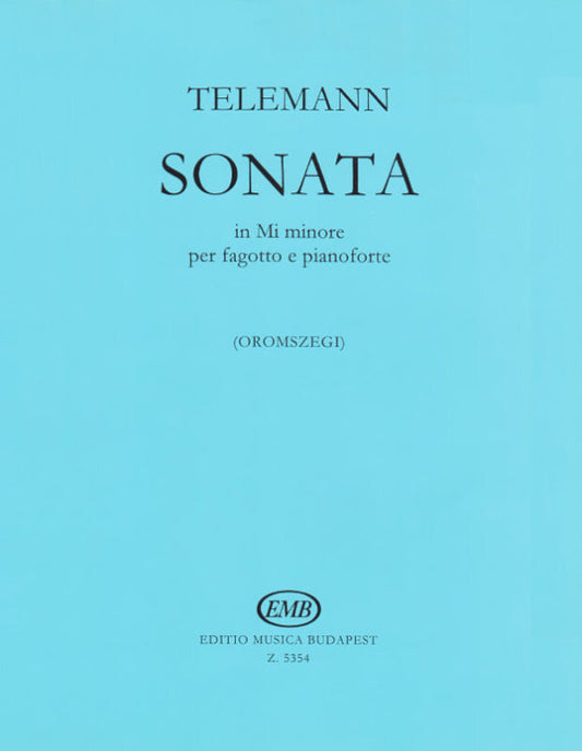 Telemann - Sonata E Minor For Bassoon/Piano