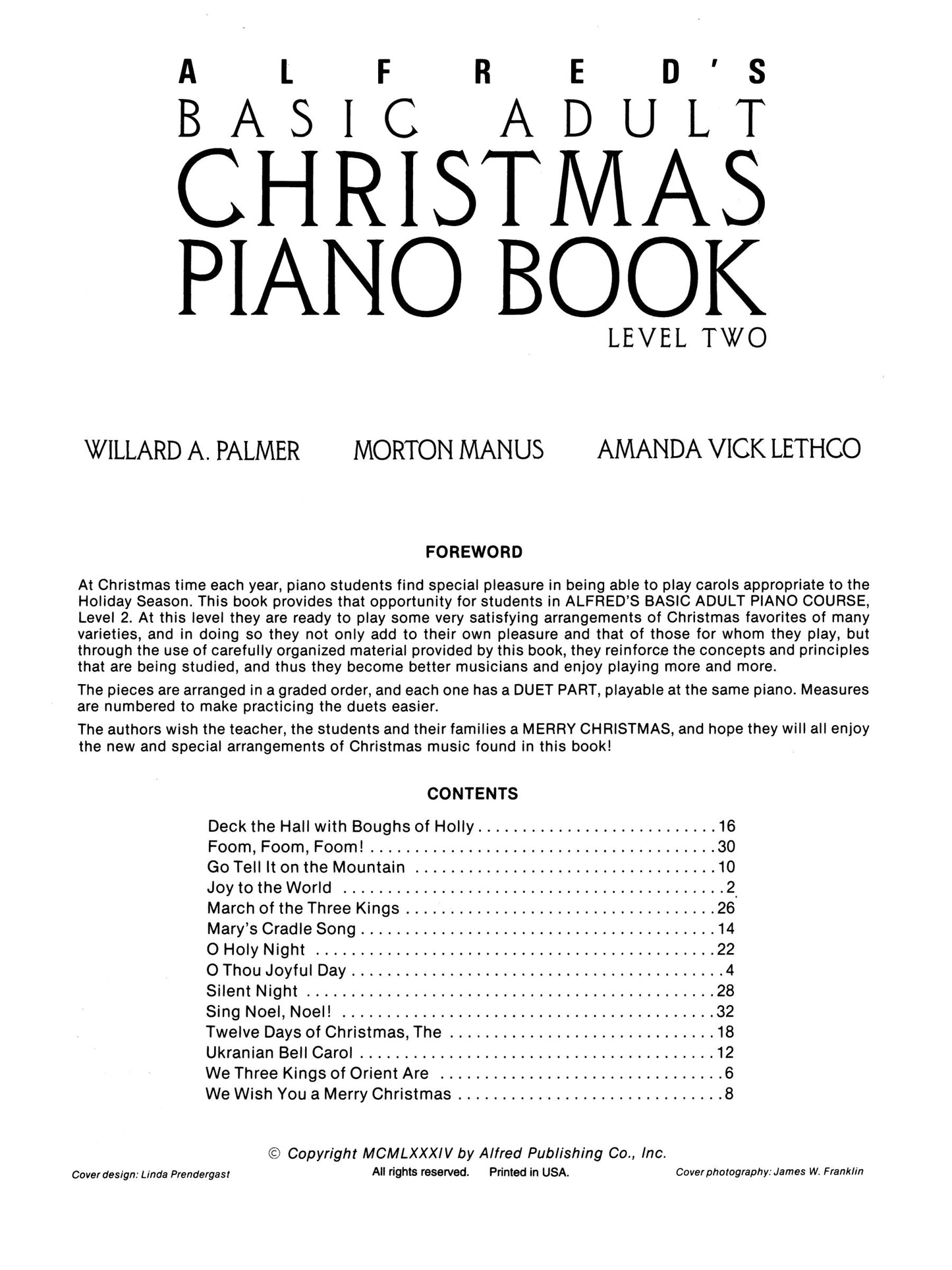 Alfred's Basic Adult Piano Course - Christmas Book 2