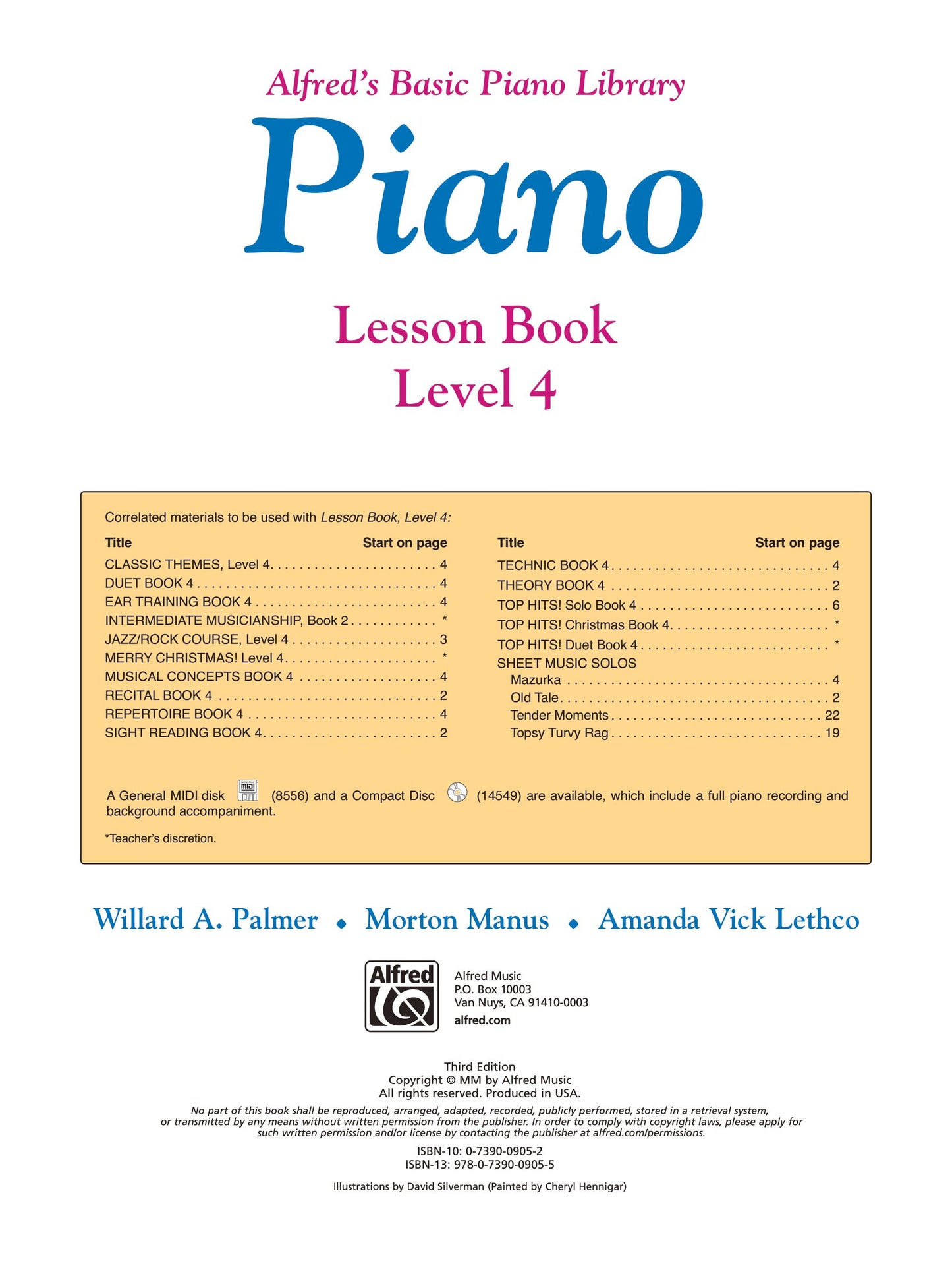 Alfred's Basic Piano Library - Lesson Book Level 4