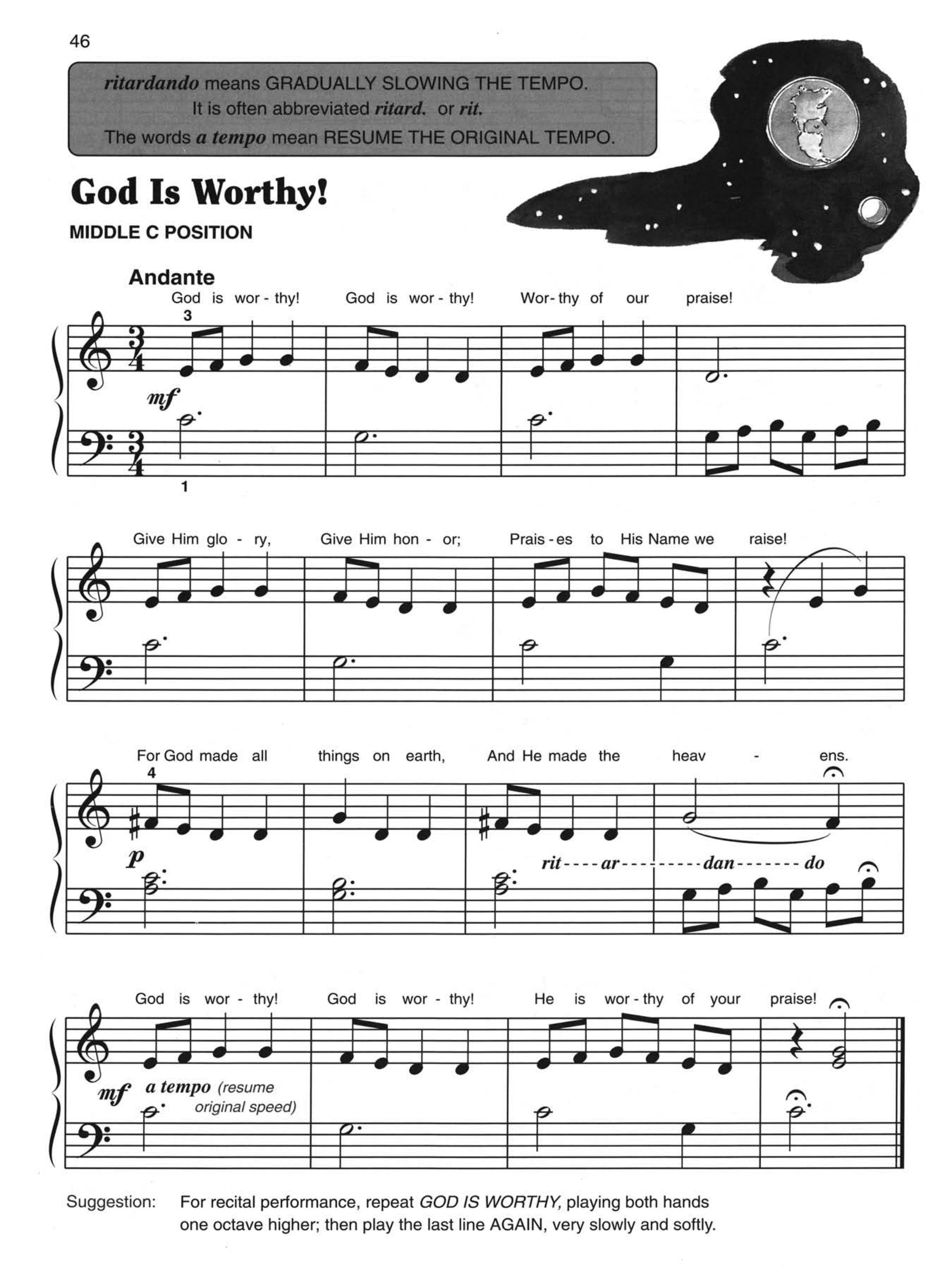Alfred's Basic Piano Library - All-in-One Sacred Course Book 2