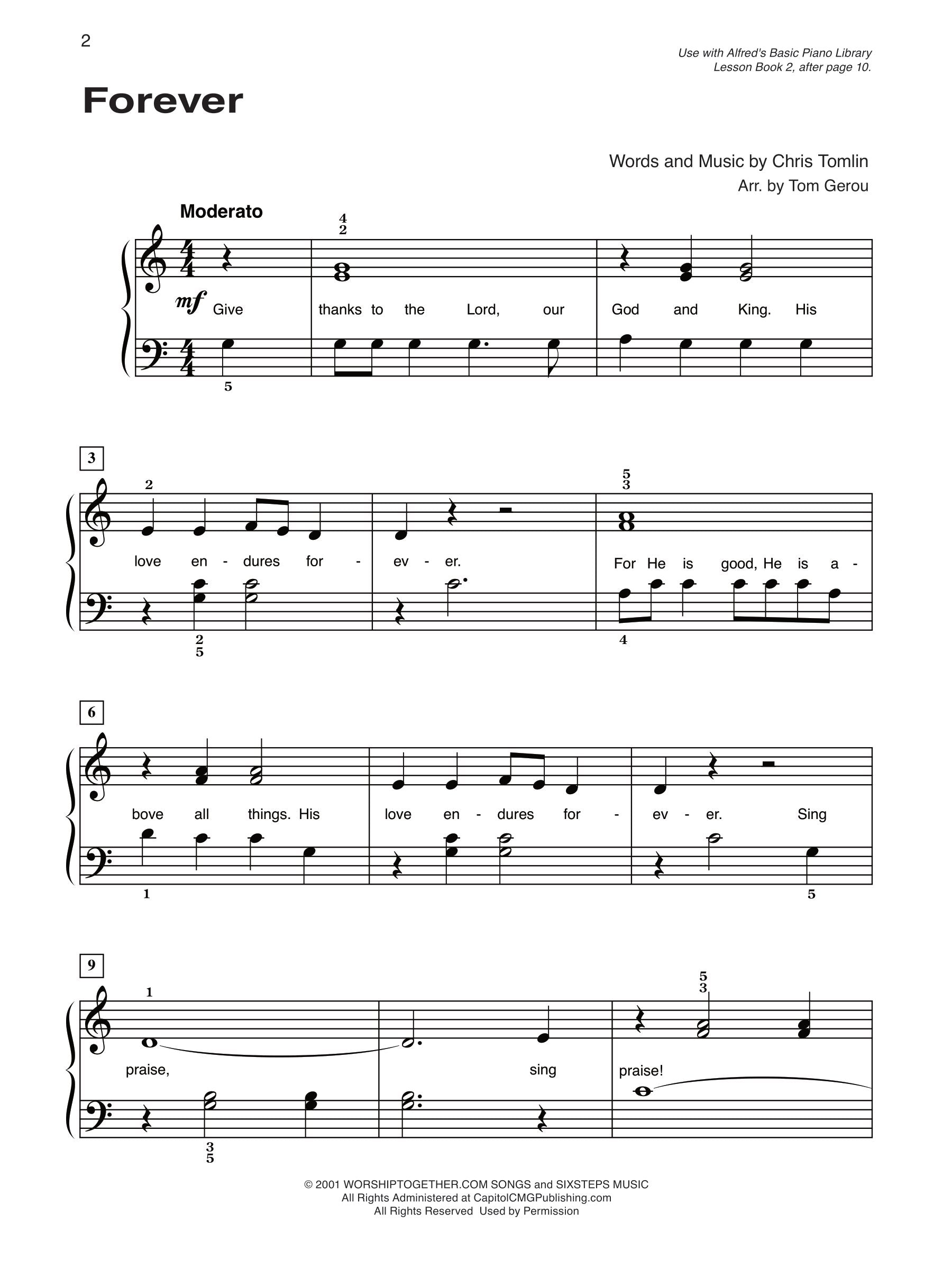 Alfred's Basic Piano Library - Praise Hits Level 2 Book