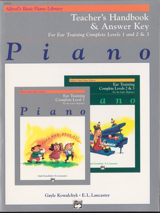 Alfred's Basic Piano Library - Ear Training Teacher's Handbook & Answer Key Level 1-3