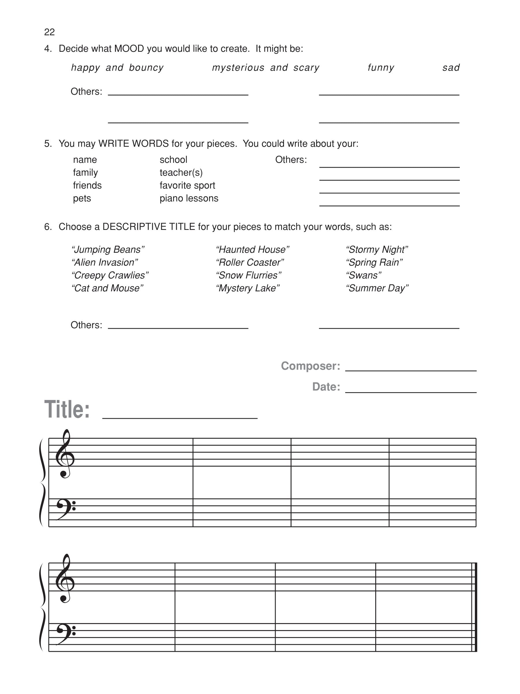 Alfred's Basic Piano Composition Level 1B Book