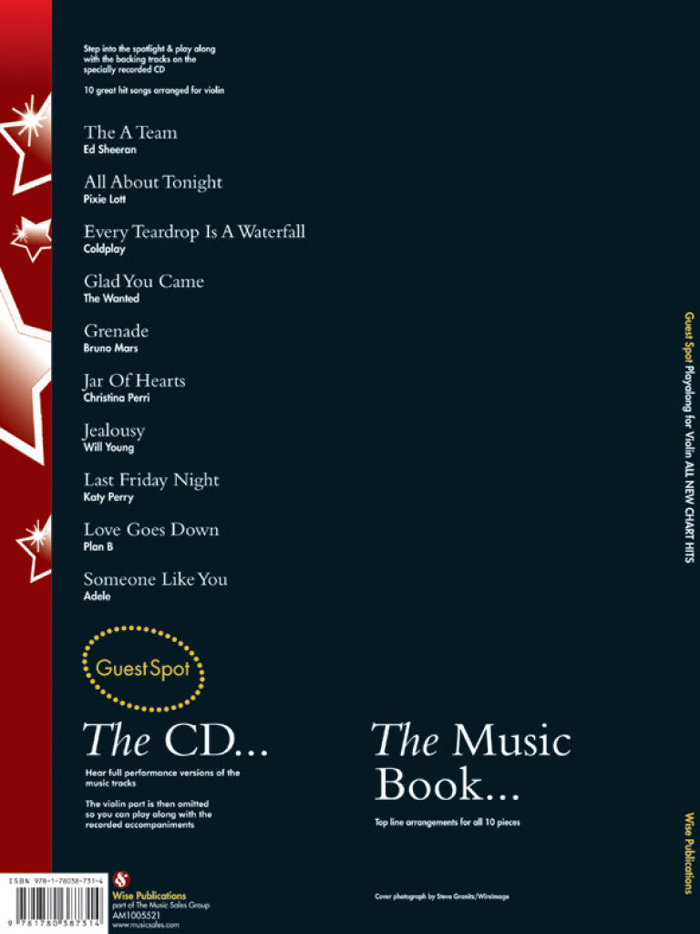 Guest Spot -  All New Chart Hits Violin Play Along Book/Cd