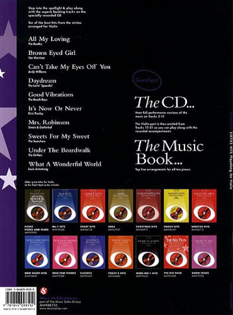 Guest Spot - Sixties Hits Violin Play Along Book/Cd
