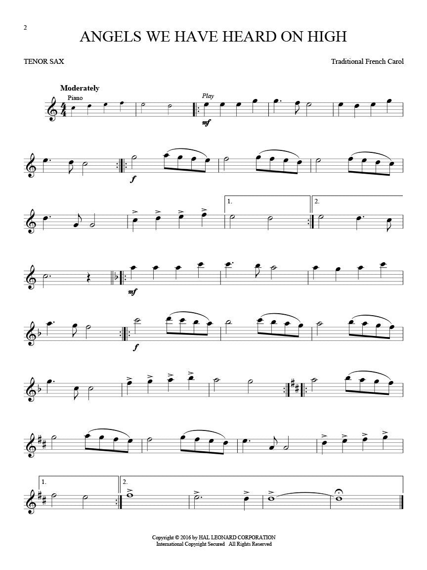 Christmas Classics Tenor Saxophone Play Along Book/Ola