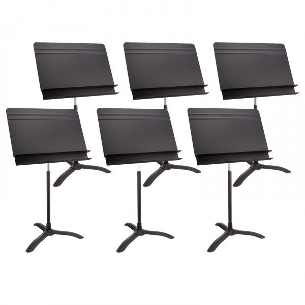 Manhasset Orchestral Short Shaft Concertino Music Stand in Black - Box of 6 Stands