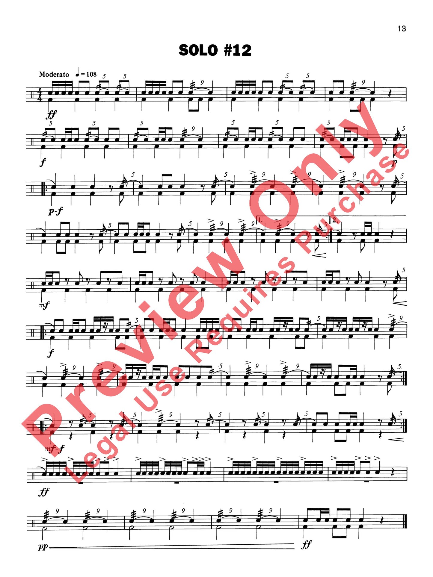 Alfred's Beginning Snare Drum Solos Book