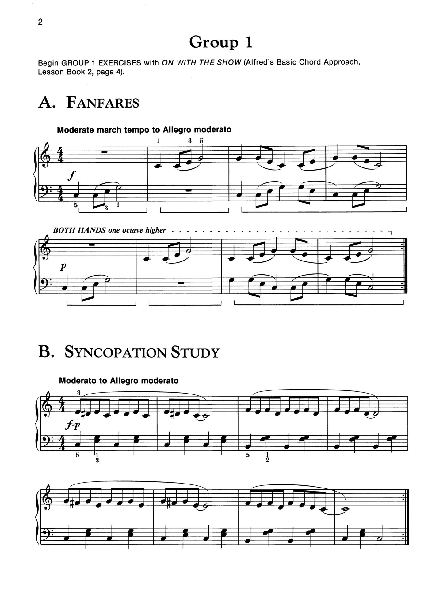 Alfred's Basic Piano Library - Chord Approach Technic Book Level 2